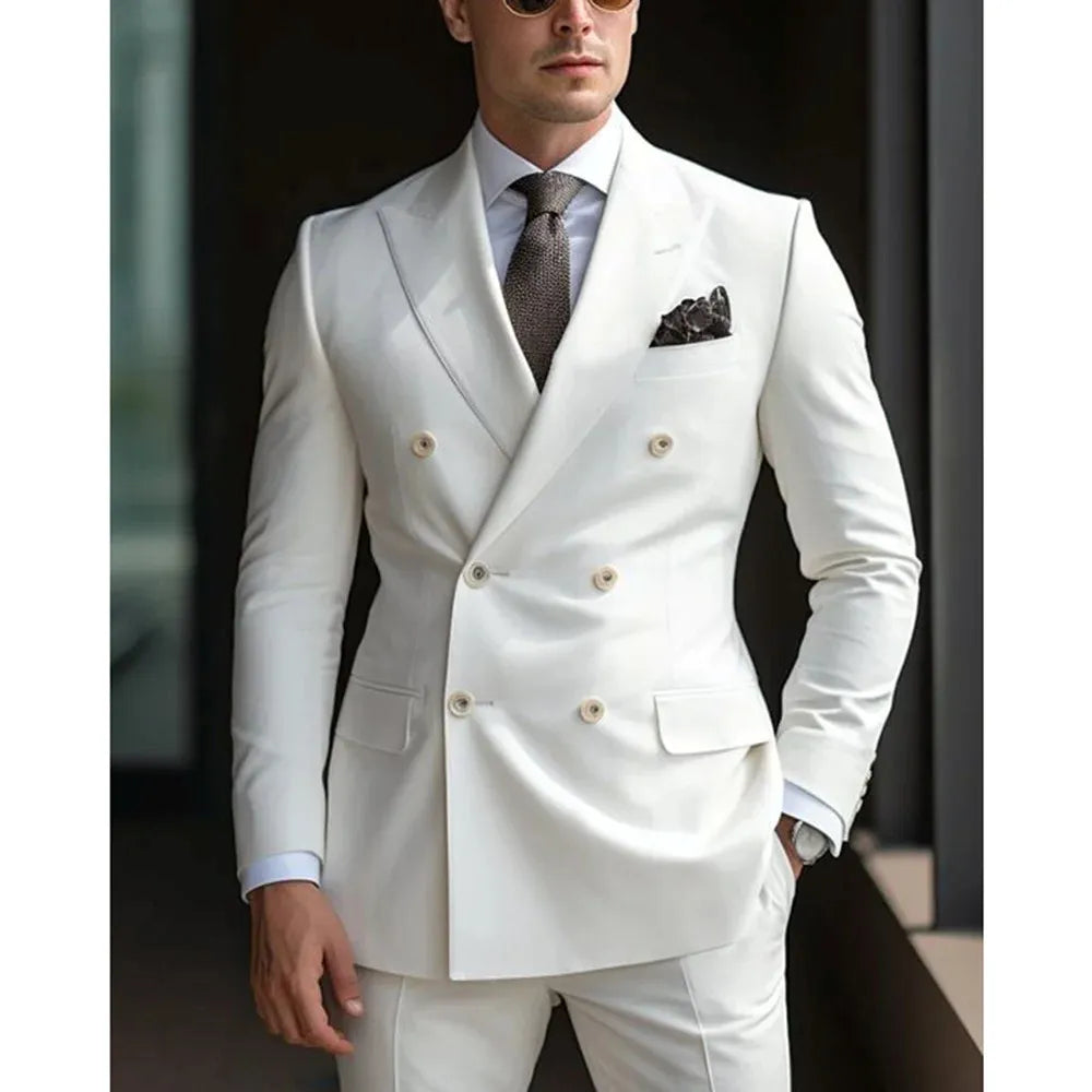Double-Breasted Slim Fit Suit