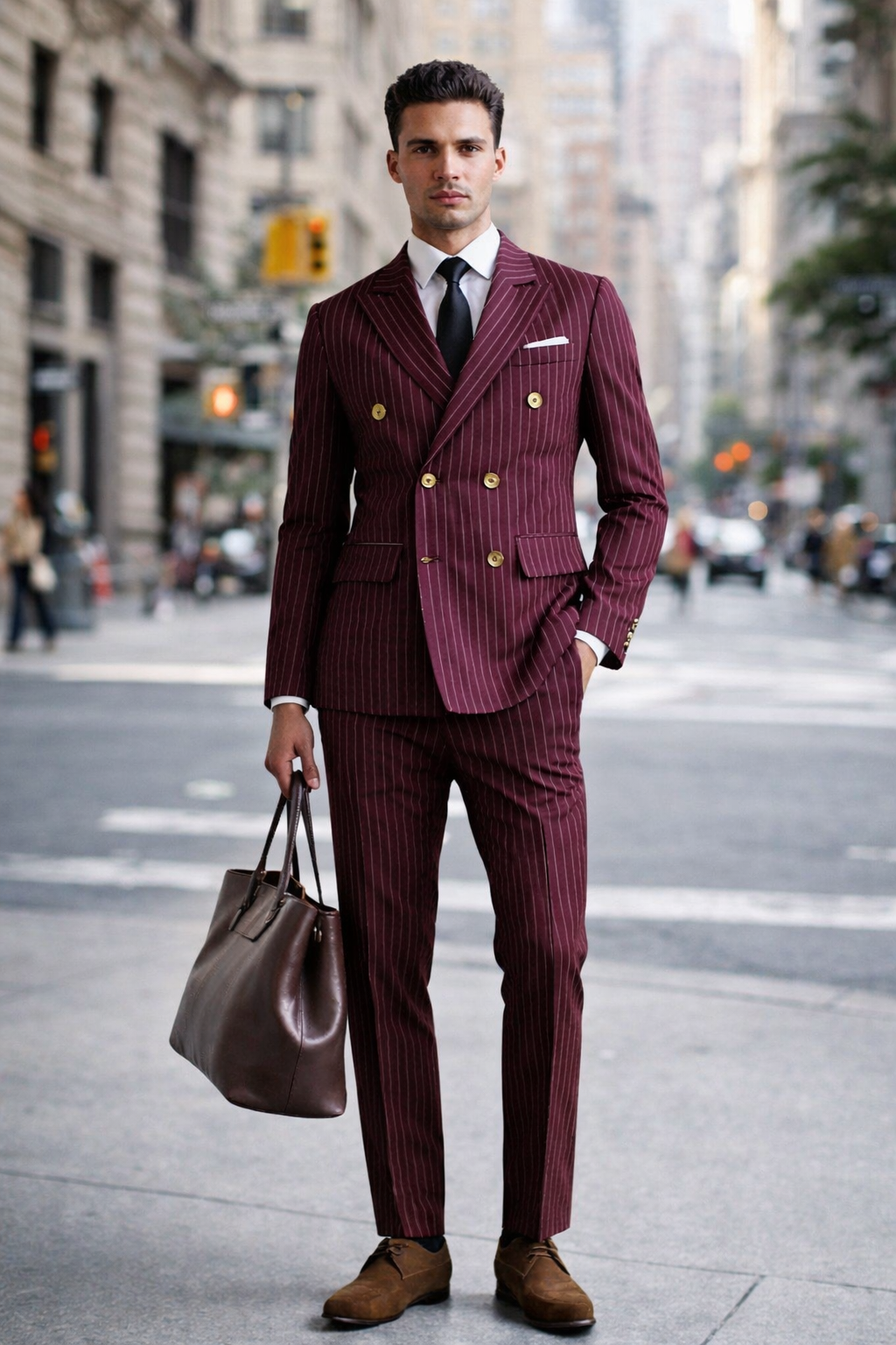 Striped Mens 2 Piece Suit
