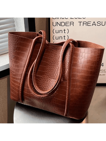 Betina - Croc Leather Shoulder Bag