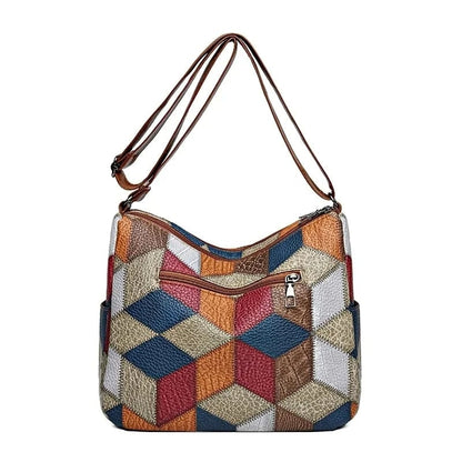 Solara Mosaic Leather Handbag