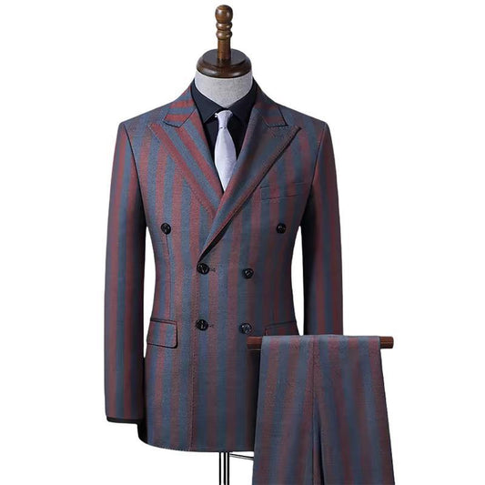 Striped Double Breasted Suit