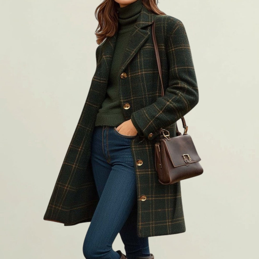 Charlotte | Classic Wool Check Coat