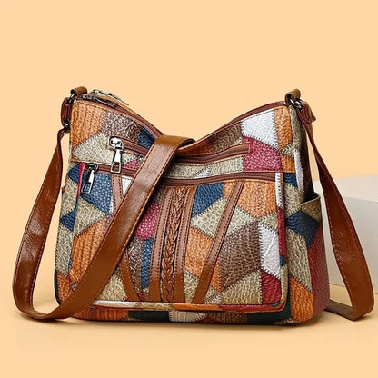 Solara Mosaic Leather Handbag