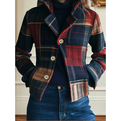 Noelle | Classic Plaid Wool Jacket