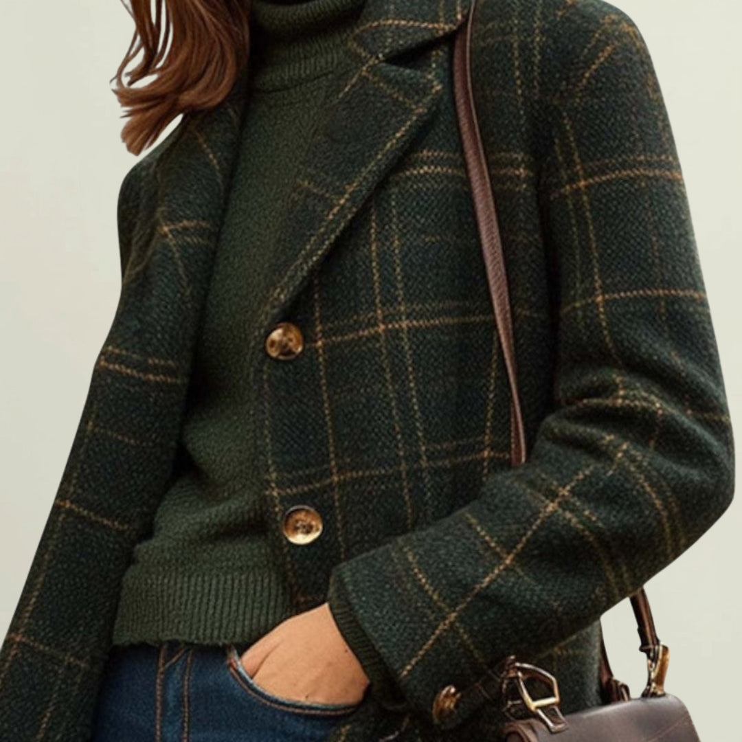 Charlotte | Classic Wool Check Coat