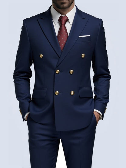 No-Iron Double-Breasted Two-Piece suit