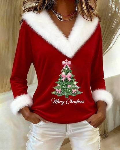 XMas | Festive Faux Fur Christmas Top