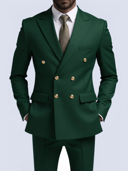 No-Iron Double-Breasted Two-Piece suit