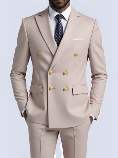 No-Iron Double-Breasted Two-Piece suit