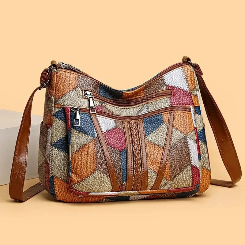 Solara Mosaic Leather Handbag