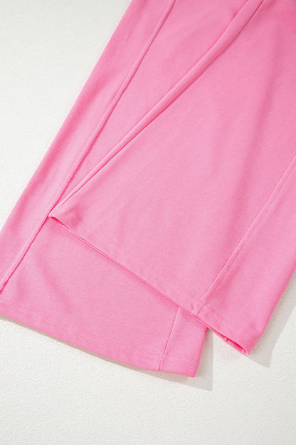 Ribbed Tank Top and Sweatpants Set