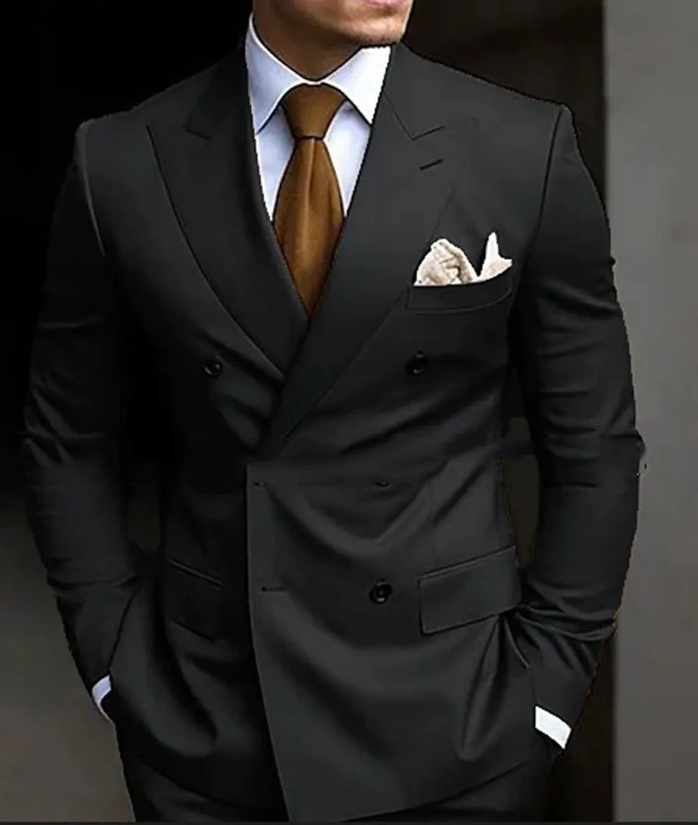 Double-Breasted Slim Fit Suit