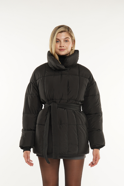 NOVA | MID LENGTH BELTED PUFFER JACKET