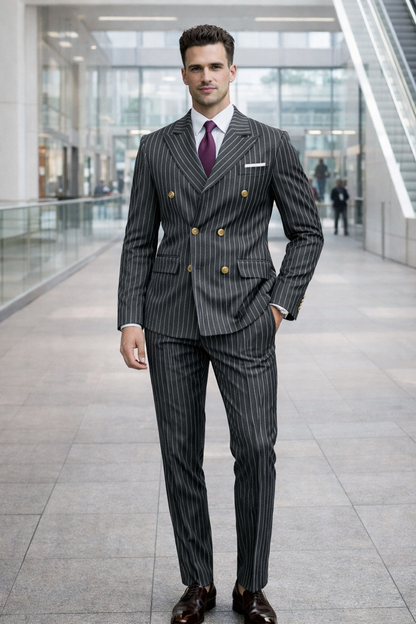 Striped Mens 2 Piece Suit