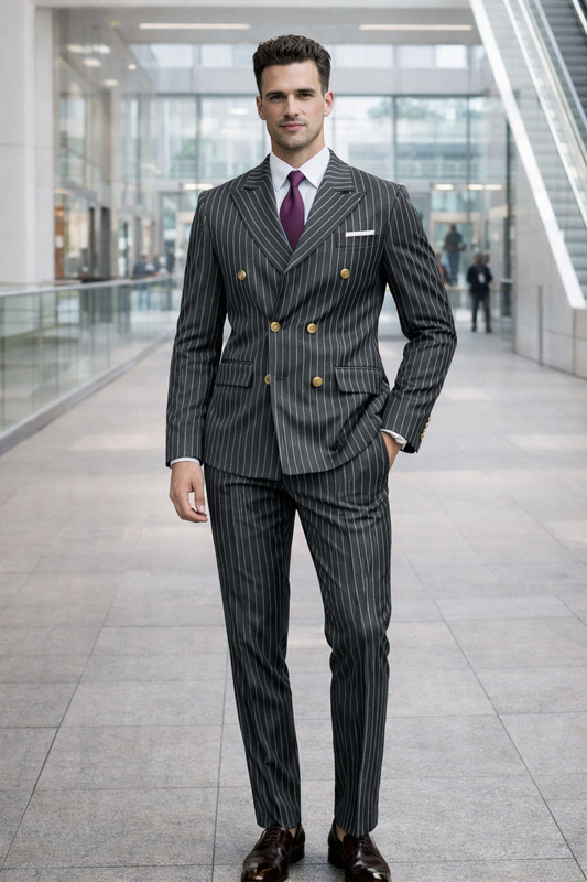 Striped Mens 2 Piece Suit