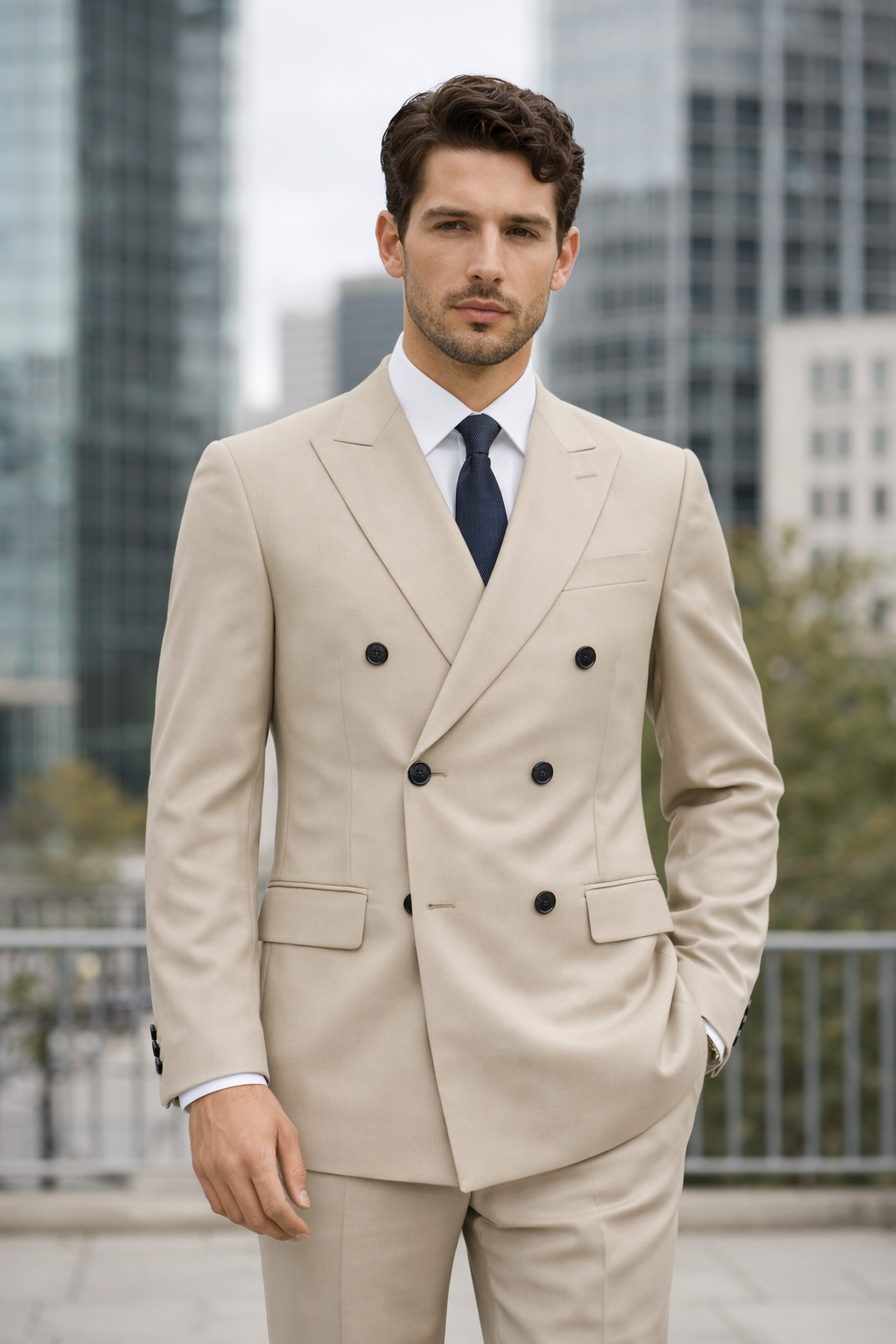 Double-Breasted morden Tailored Suit sets