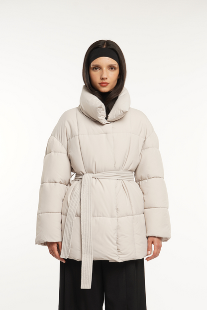 NOVA | MID LENGTH BELTED PUFFER JACKET