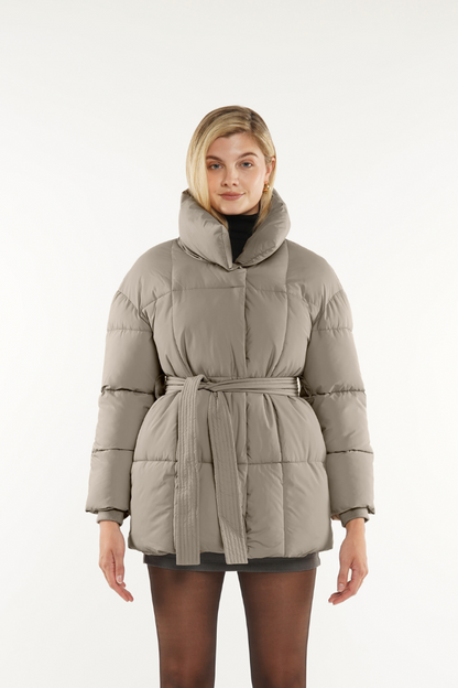 NOVA | MID LENGTH BELTED PUFFER JACKET
