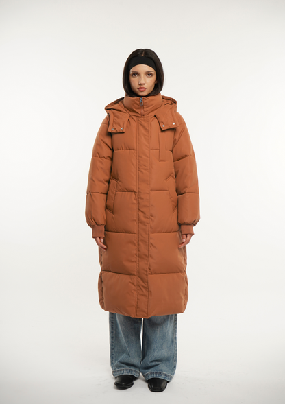 LUNA | HOODED LONG PUFFER JACKET