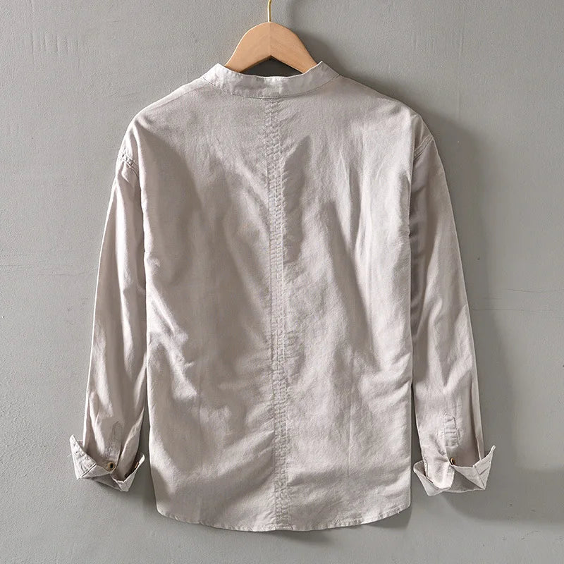 Arturo Linen Mandarin Shirt