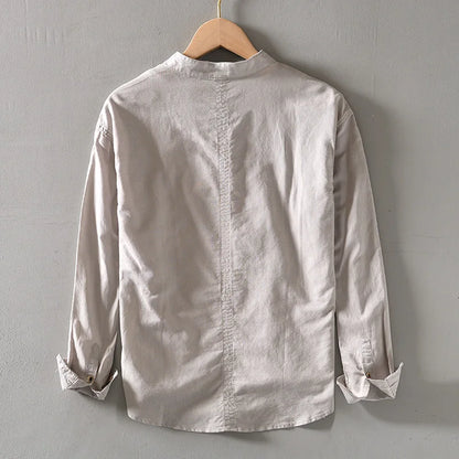 Arturo Linen Mandarin Shirt