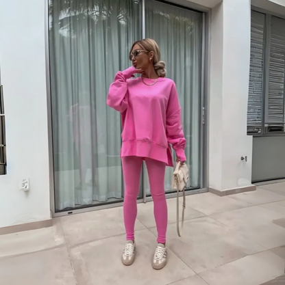 YACHI™ - Casual Long Sleeve Sweatshirt and Pants Set