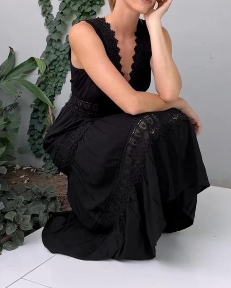 Aurelie™ | Elegant Lace Dress with V-Neck