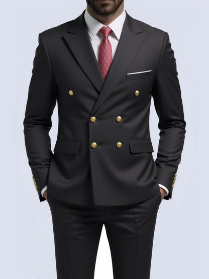 No-Iron Double-Breasted Two-Piece suit