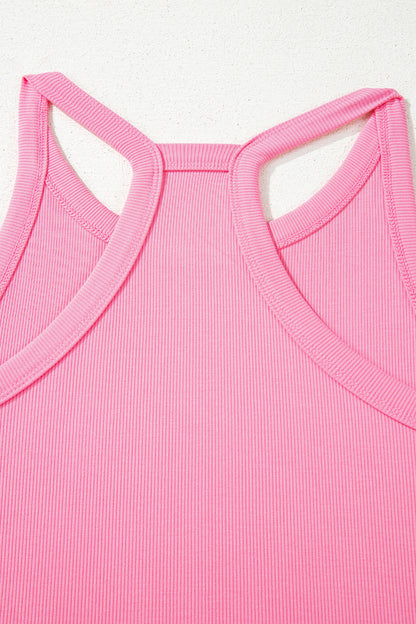 Ribbed Tank Top and Sweatpants Set