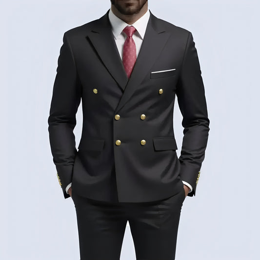 No-Iron Double-Breasted Two-Piece suit