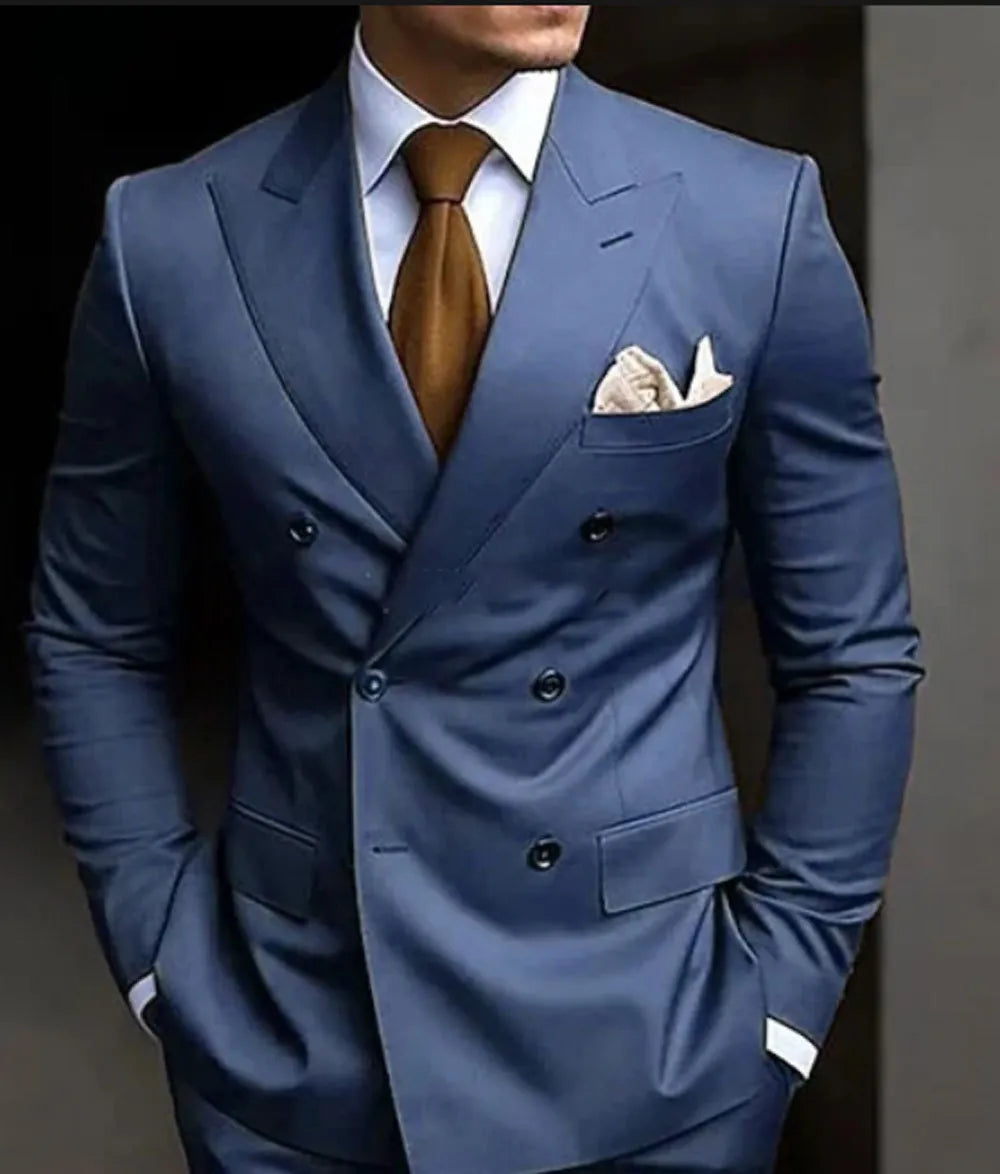 Double-Breasted Slim Fit Suit