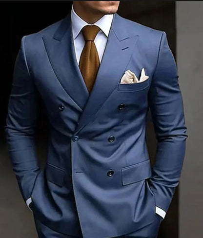 Double-Breasted Slim Fit Suit