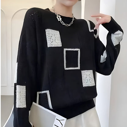 Claudine™ | Geometric Knit Sweater