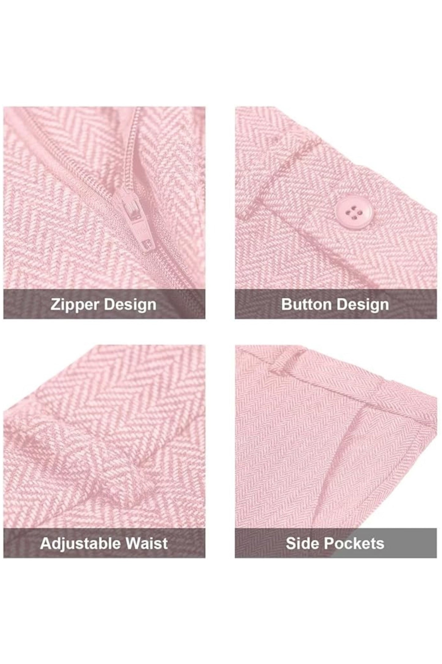 Men's Retro Tweed Herringbone 3 Piece Suit