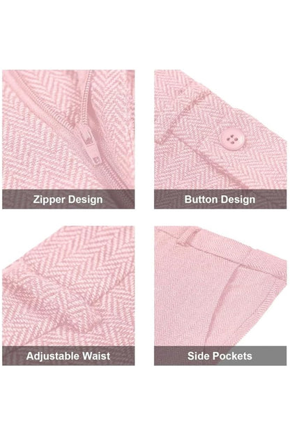 Men's Retro Tweed Herringbone 3 Piece Suit